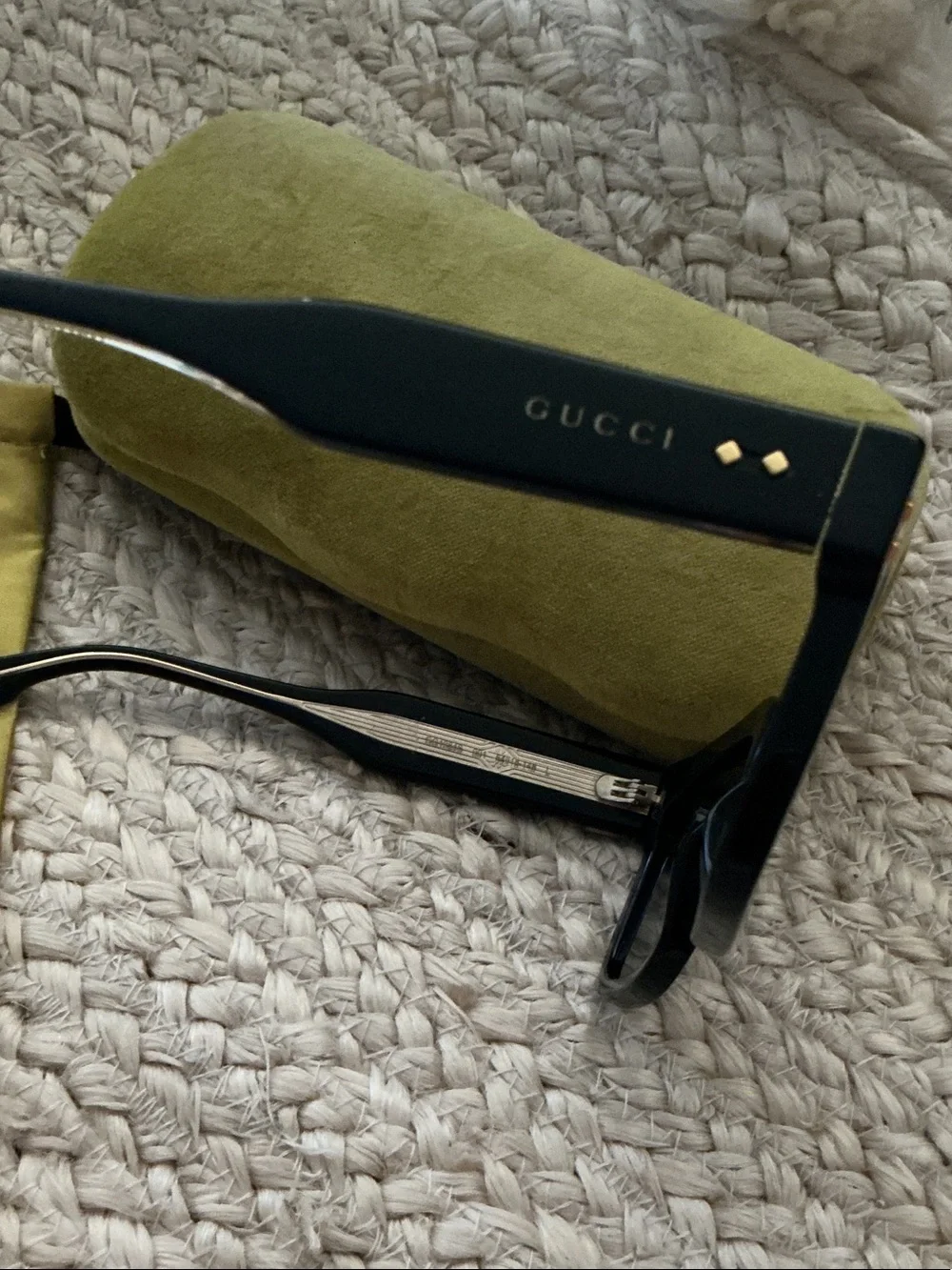 Gucci Black Square Oversized Sunglasses